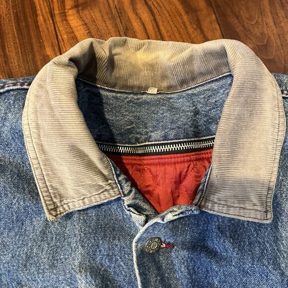 Vintage Kenzo Jeans Mens Denim Trucker Jacket w/ Quilted Zip Vest Size L RARE - Picture 13 of 13